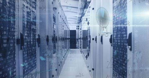 Data Processing in a Digital Server Room Environment - Download Free Stock Images Pikwizard.com