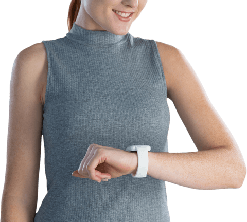 transparent businesswoman observing stylish wrist smartwatch - Download Free Stock Videos Pikwizard.com