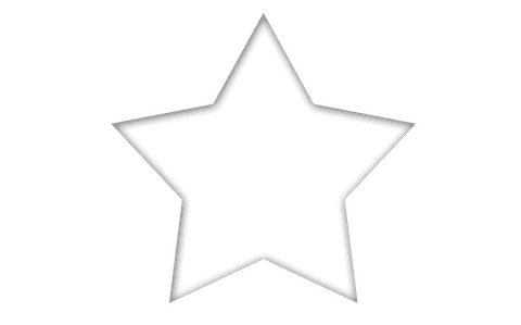 Black star shape transparent background design element