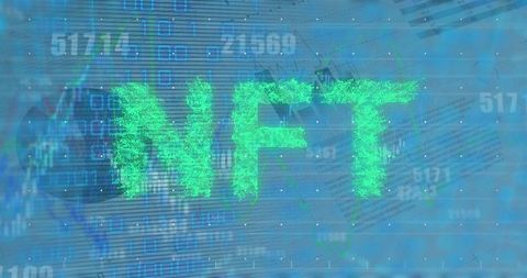 Cryptocurrency NFT Digital Art with Binary Coding and Statistics - Download Free Stock Images Pikwizard.com