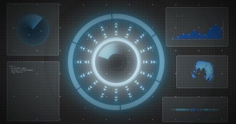 Futuristic Digital Interface with Scope and Data Analysis - Download Free Stock Images Pikwizard.com