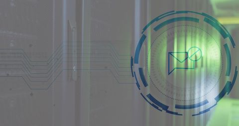 Digital Data Processing Symbol in Modern Server Room - Download Free Stock Images Pikwizard.com