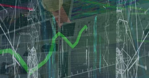 Analyzing Global Data with Abstract Digital Interfaces and Connections - Download Free Stock Images Pikwizard.com
