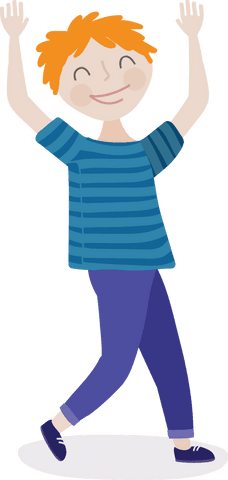 Transparent Background Cheerful Boy Dancing in Striped Shirt - Download Free Stock Videos Pikwizard.com