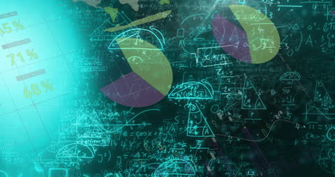 Complex Mathematical Equations Illustrating Data Analysis