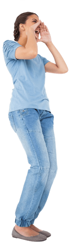 Biracial Woman Shouting, Expressing Emotion on Transparent Background - Download Free Stock Videos Pikwizard.com