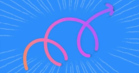 Dynamic Gradient Arrow Symbolizing Progress and Motion