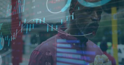 Double Exposure: City Eating Meets Financial Graphics