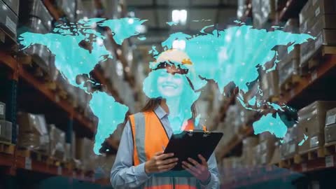 Holographic Overlay on Warehouse Worker Reflects Advancements in Supply Chain Technology