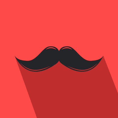 Vintage black handlebar moustache illustrating classic charm