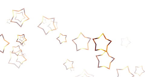 Floating Star Shapes on Yellow Background for Romantic Concepts