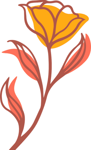 transparent minimalistic floral illustration with yellow flower - Download Free Stock Videos Pikwizard.com