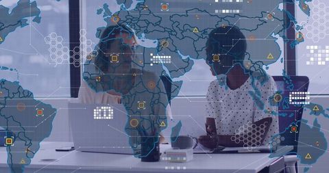 Collaborating on Global Analytics with Laptop and Map Overlay