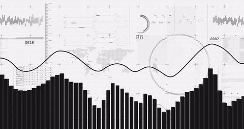 Financial Data Processing with Graphs and Charts - Download Free Stock Images Pikwizard.com