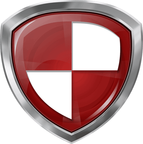shiny red security shield with chrome frame transparent background - Download Free Stock Videos Pikwizard.com