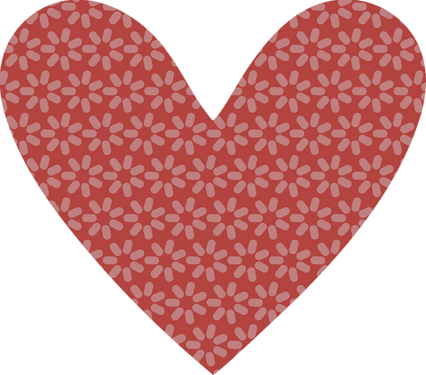 red floral heart design on transparent background - Download Free Stock Videos Pikwizard.com