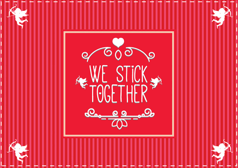 We Stick Together Text Design with Cupids on Transparent Background - Download Free Stock Videos Pikwizard.com