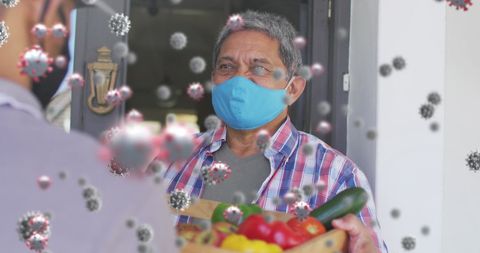Grocery delivery during pandemic to senior citizen's home