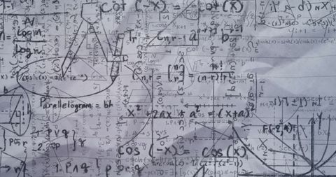 Complex Mathematical Formulas on Abstract Grid Background - Download Free Stock Images Pikwizard.com