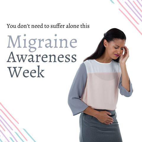 woman in discomfort highlighting migraine awareness - Download Free Stock Templates Pikwizard.com