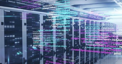 Modern Data Center with Streaming Code and LED Overview