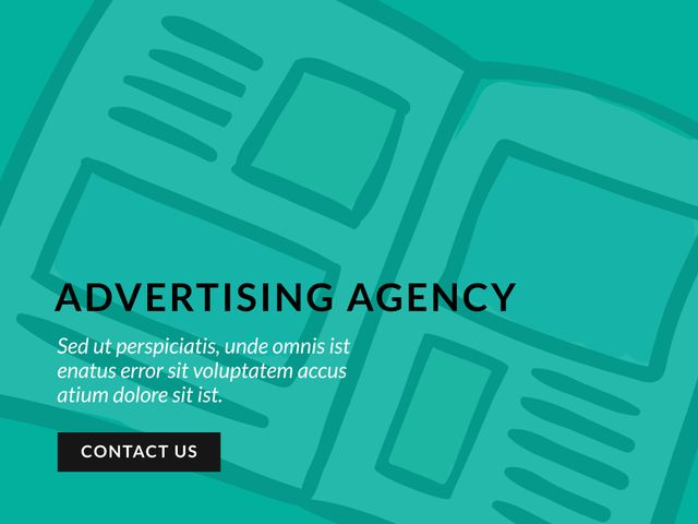 Modern Advertising Agency Graphic with Bold Text and Abstract Shapes - Download Free Stock Templates Pikwizard.com