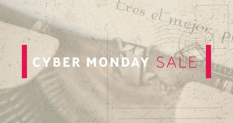 Cyber Monday Sale Promotional Banner with Text Overlay - Download Free Stock Images Pikwizard.com