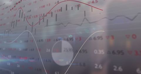 Dynamic Digital Financial Data Visualization on Dark Abstract Background - Download Free Stock Images Pikwizard.com
