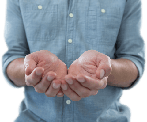 Transparent Gesture of Cupped Hands Waits Open - Download Free Stock Videos Pikwizard.com