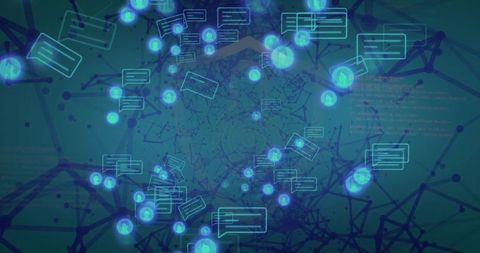 Digital network with virtual chats and data nodes