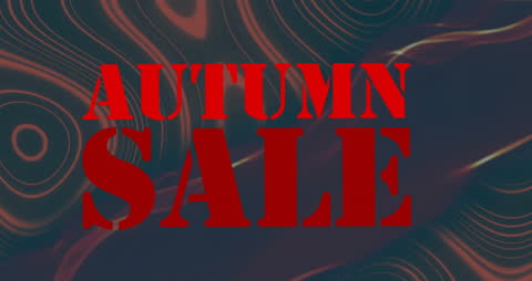 Bold Autumn Sale Text with Abstract Background for Promoting Discounts
