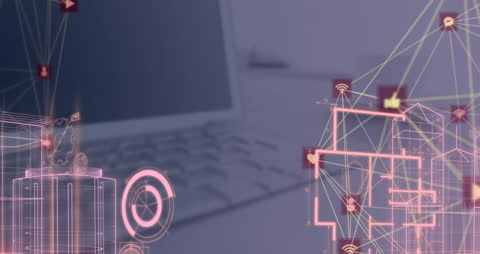 Futuristic Networking Concepts with Digital Icons