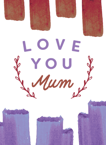 Transparent Mother's Day Illustration with Loving Message