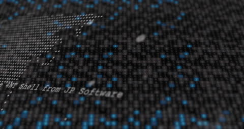 Digital Moving Data Columns and World Map Animation