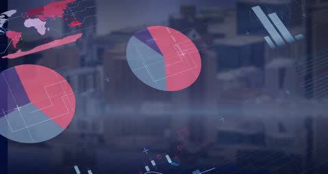 Futuristic Data Analytics Over Urban Cityscape