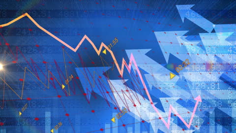 Complex Abstract Financial Analytics Interface with Graphs