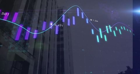 Financial Growth Graphs Against Urban Architecture - Download Free Stock Images Pikwizard.com