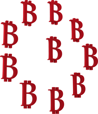 red bitcoin symbols on transparent background isolated vector art - Download Free Stock Videos Pikwizard.com