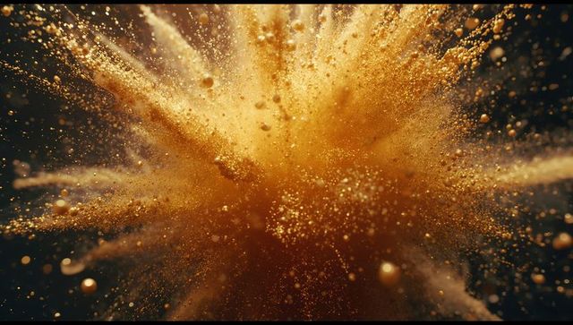 Luxurious Gold Powder Explosion