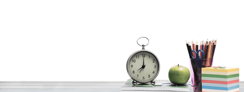 Office Supplies and Clock with Transparent Background and Copy Space - Download Free Stock Videos Pikwizard.com