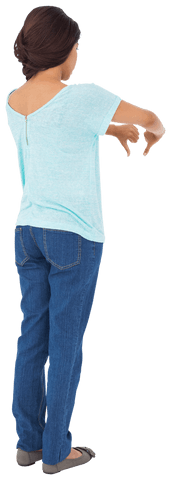 Transparent Image of Woman Showing Thumbs Down Gesture - Download Free Stock Videos Pikwizard.com