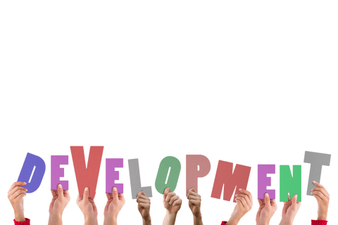 Hands Holding Development Text on Transparent Background - Download Free Stock Videos Pikwizard.com