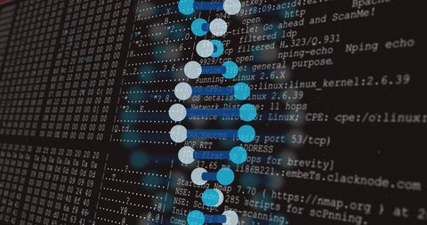 DNA Strand with Binary Code Overlay Representing Digital Bioinformatics - Download Free Stock Images Pikwizard.com