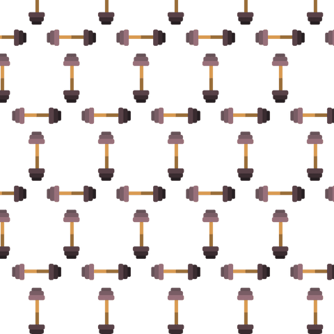Transparent dumbbell pattern on dark background
