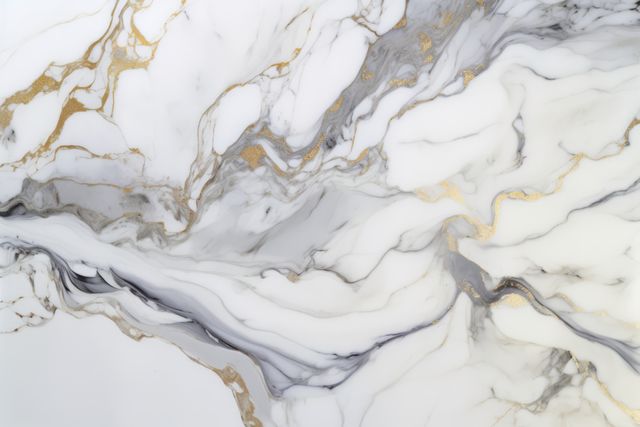 Elegant marble texture with gold veins, perfect for luxury design backgrounds. The swirls of gray and gold create a sophisticated and rich pattern suitable for high-end product presentations.