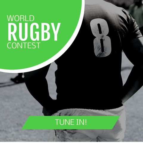 World Rugby Contest Poster Featuring Rugby Player - Download Free Stock Templates Pikwizard.com
