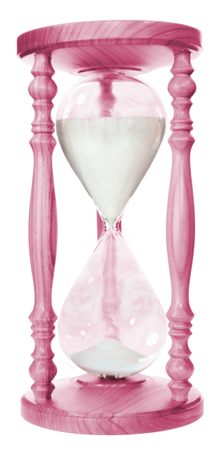 Pink Hourglass Timer Illustrated on Transparent Background - Download Free Stock Videos Pikwizard.com