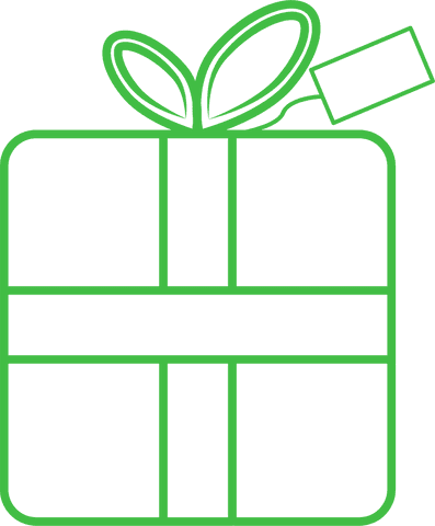 Transparent Green Gift Box with Tag Vector Outline - Download Free Stock Videos Pikwizard.com