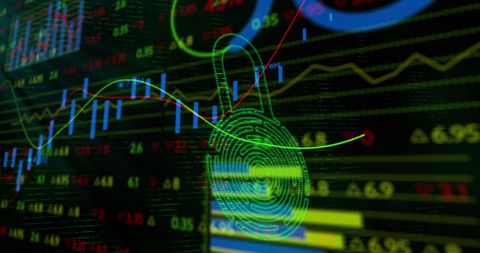 Digital Finance Data Security with Fingerprint Technology - Download Free Stock Images Pikwizard.com