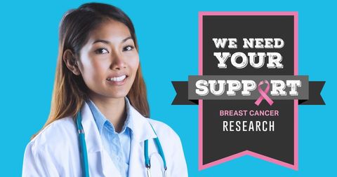 Female Doctor Promoting Breast Cancer Research Awareness - Download Free Stock Images Pikwizard.com